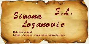 Simona Lozanović vizit kartica